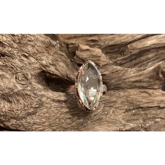 Sterling Silver and Prasiolite Ring Size 7 - Picture 2 of 5